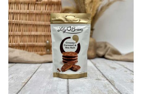 Creamy Caramel&SeaSalt Chocolate Discs Lily O'Brien's 120g