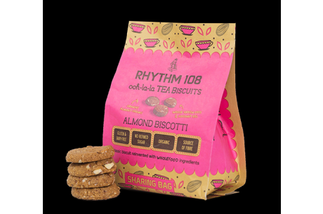 Rhythm 108 Ooh-la-la Tea Biscuits Almond Biscotti Sharing Bag 135g