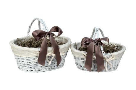 Shopping White Gift Basket
