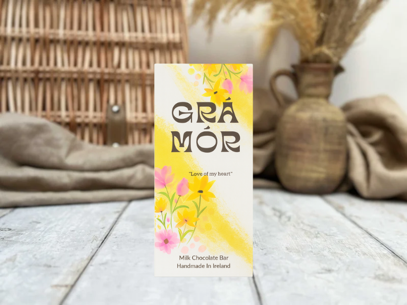 Grá Mo Chroí Milk Chocolate Bar Wilde Irish 80g