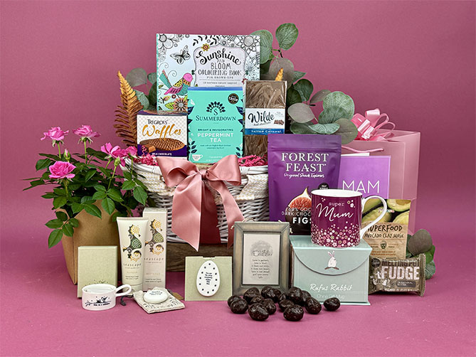 Mums Special Flowers and Gifts Basket