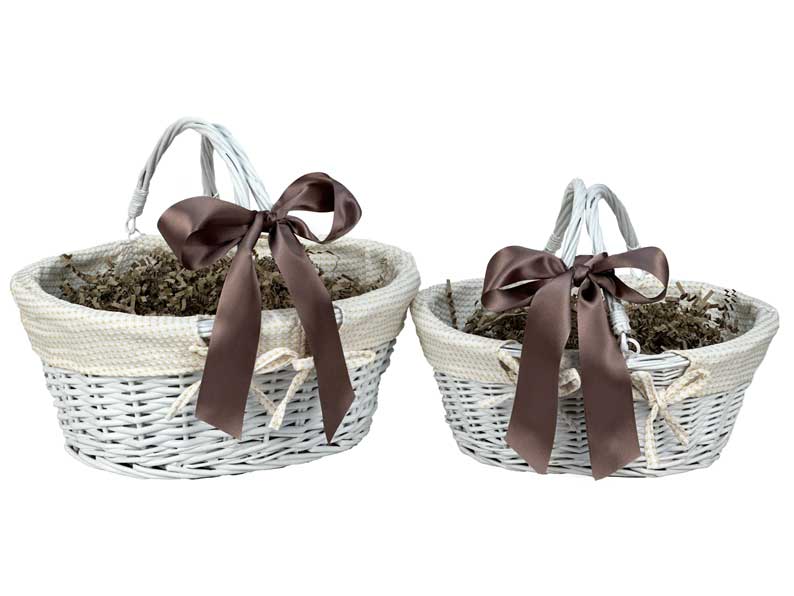 Shopping White Gift Basket
